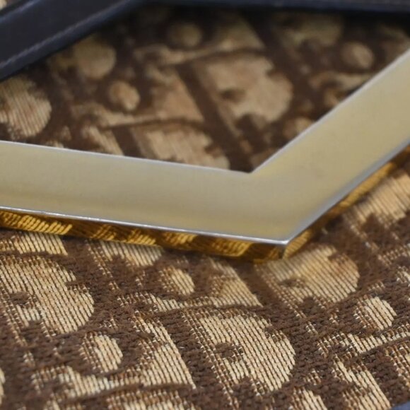 CHRISTIAN DIOR Trotter Pattern 2way Clutch Hand Bag Canvas Leather Brown 33EF008 - Picture 14 of 16